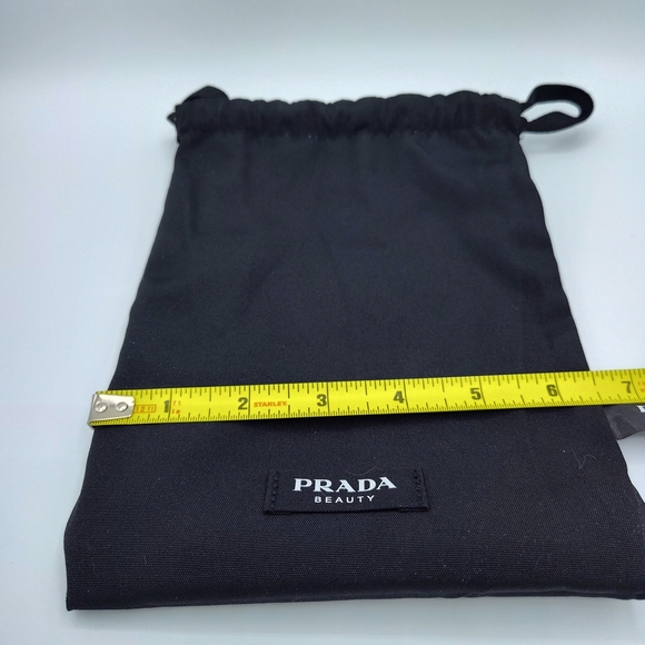 PRADA Beauty Reversible Drawstring Pouch • Black/Mint • 8x5" Cosmetic Bag NWOT - Picture 5 of 6